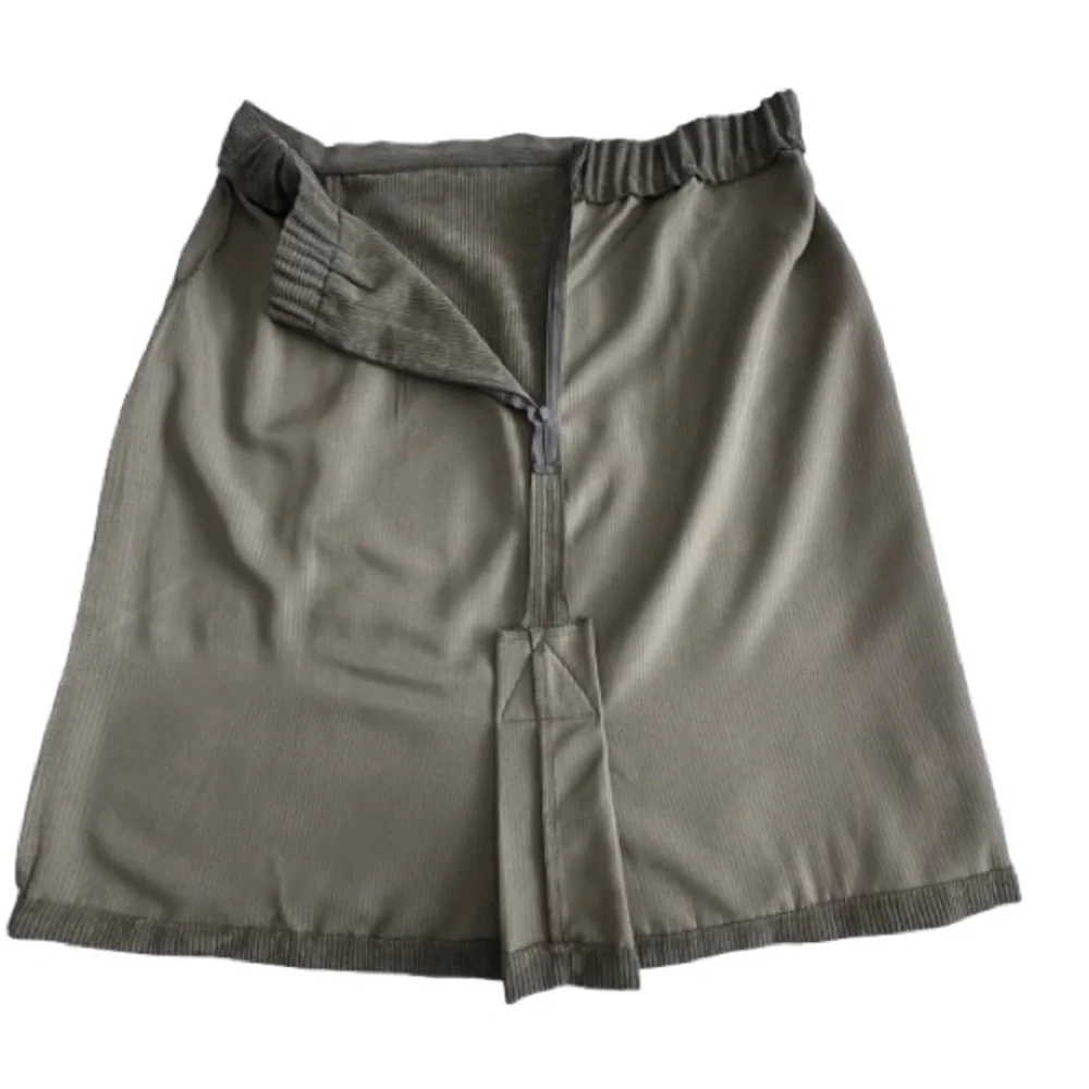SHEIN Women's 1XL Olive A-Line Corduroy Straight Above Knee Zip Closure Skirt